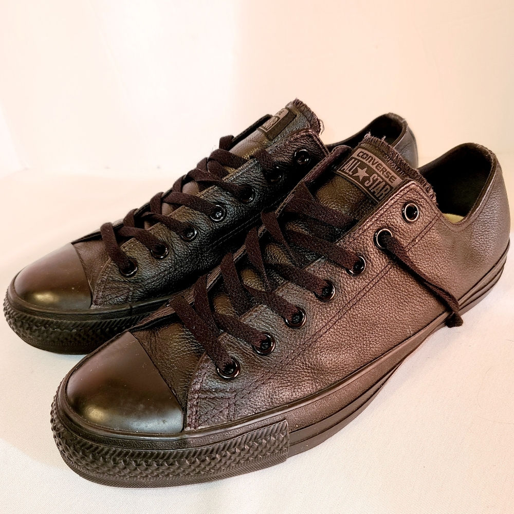 CONVERSE ALL STAR ALL LEATHER BLACK SHOES